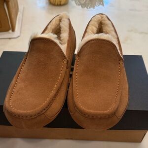 UGG Tan Suede Slip-On Loafers